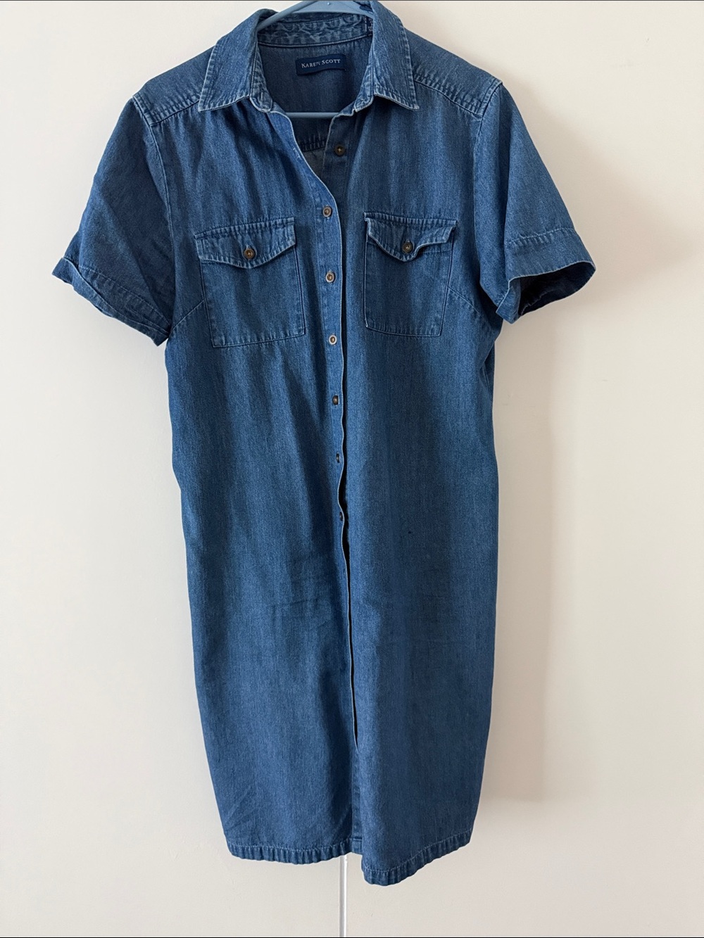 Vintage Karen Scott Denim Shirtdress